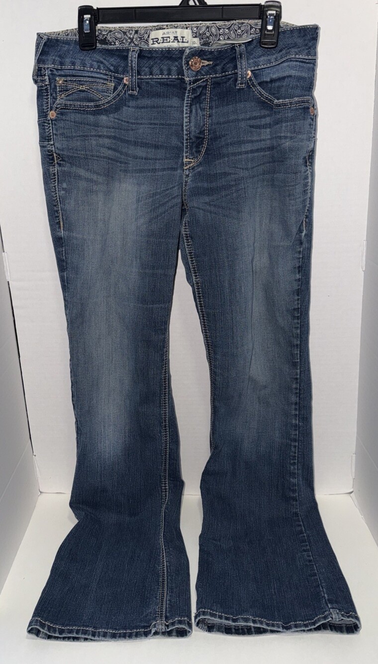 Ariat Real Denim Women’s Blue Flare Denim Jeans Size 32L